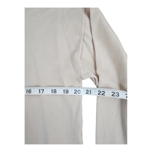 Staccato womens sz Large petite tan long sleeve soft cozy shirt - Picture 6 of 7